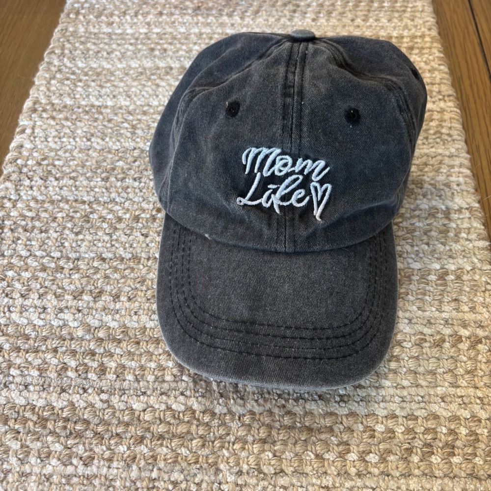 Mom Life Baseball Cap Hat Womens Adjustable Casual charcoal‎ Gray